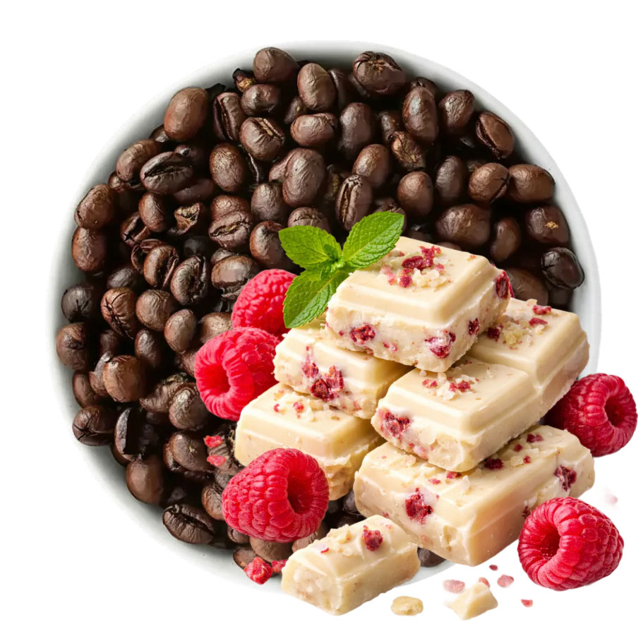 White Choco Raspberry Flavored Coffee White Choco Raspberry Flavored Coffee